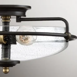 Elstead Lighting Griffin Deckenleuchte Bronze Glas klar
