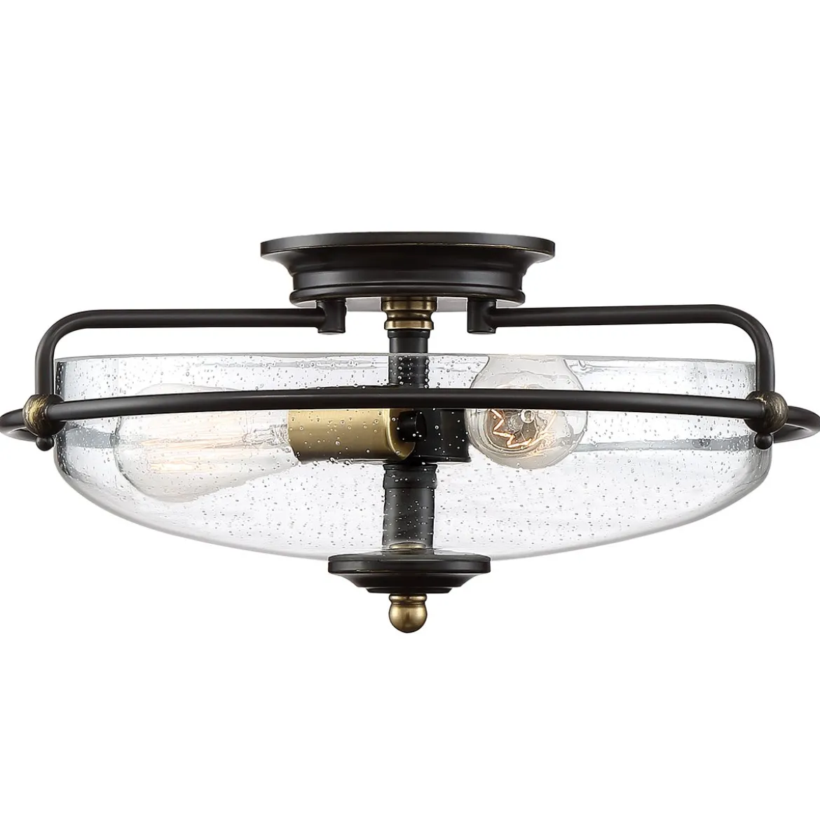 Elstead Lighting Griffin Deckenleuchte Bronze Glas klar