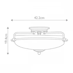 Elstead Lighting Griffin Deckenleuchte Messing Glas opal