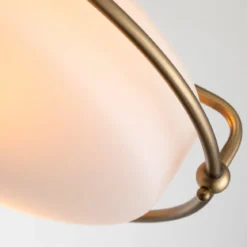 Elstead Lighting Griffin Deckenleuchte Messing Glas opal