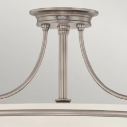 Elstead Lighting Griffin 3-Light Semi-Flush Light Deckenleuchte antik nickel