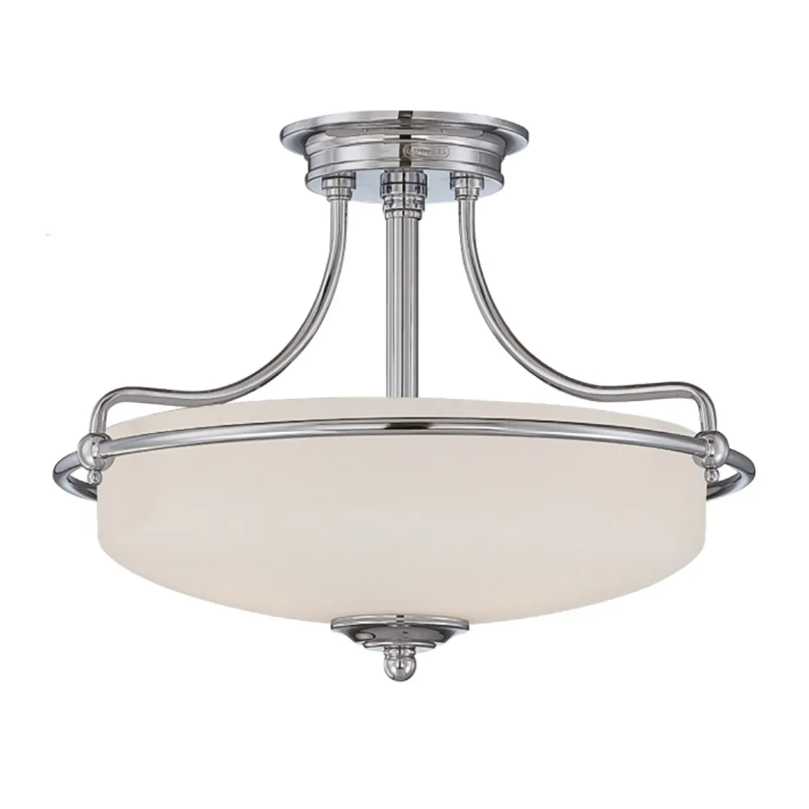 Elstead Lighting Griffin 3-Light Semi-Flush Light Deckenleuchte Chrom