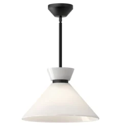 Elstead Lighting Halston Pendelleuchte 1-flammig Mattschwarz