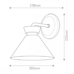 Elstead Lighting Halston Wandleuchte 1-flammig Mattschwarz