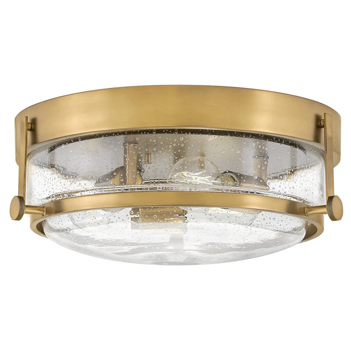 Elstead Lighting Harper Deckenleuchte 3-Light Messing Klarglas E27