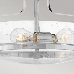 Elstead Lighting Harper Deckenleuchte Semi-Flush Small Chrom poliert Klarglas E27