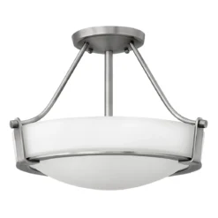 Elstead Lighting Hathaway 2-Light Deckenleuchte Antik Nickel 2-flammig E27 41cm