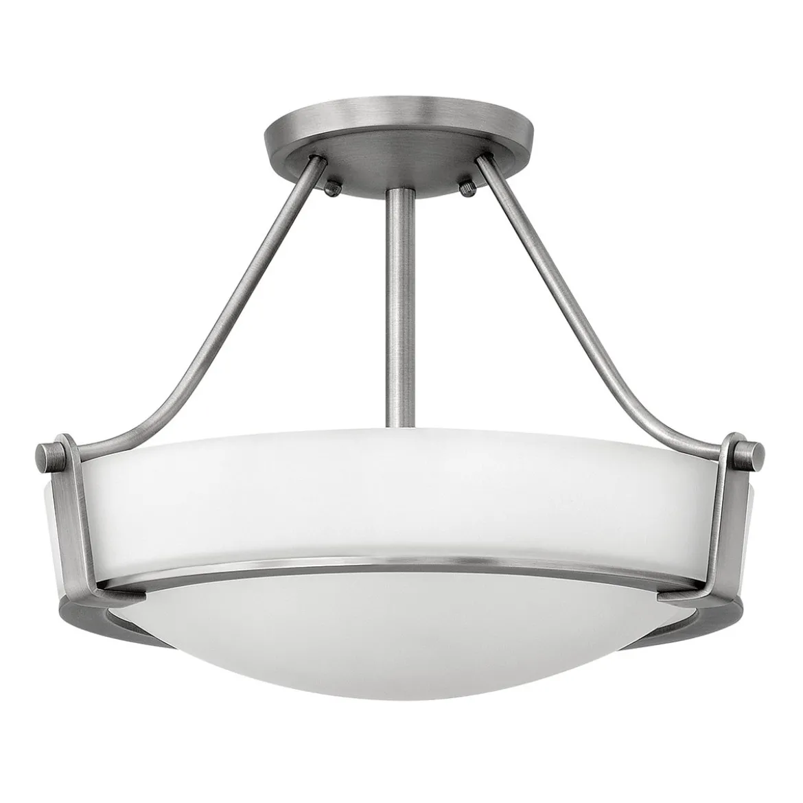Elstead Lighting Hathaway 2-Light Deckenleuchte Antik Nickel 2-flammig E27 41cm
