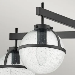 Elstead Lighting Hollis Deckenleuchte Semi-Flush 5-Light Schwarz Klarglas E14 IP44