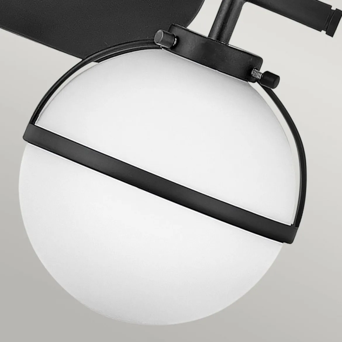 Elstead Lighting Hollis Wandleuchte 2-Light Schwarz Opalglas E14 IP44