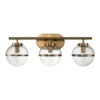Elstead Lighting Hollis Wandleuchte 3-Light Messing Klarglas E14 IP44
