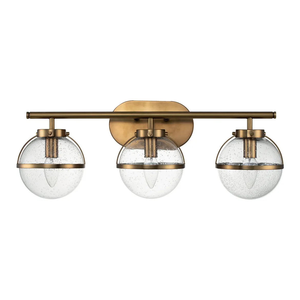 Elstead Lighting Hollis Wandleuchte 3-Light Messing Klarglas E14 IP44