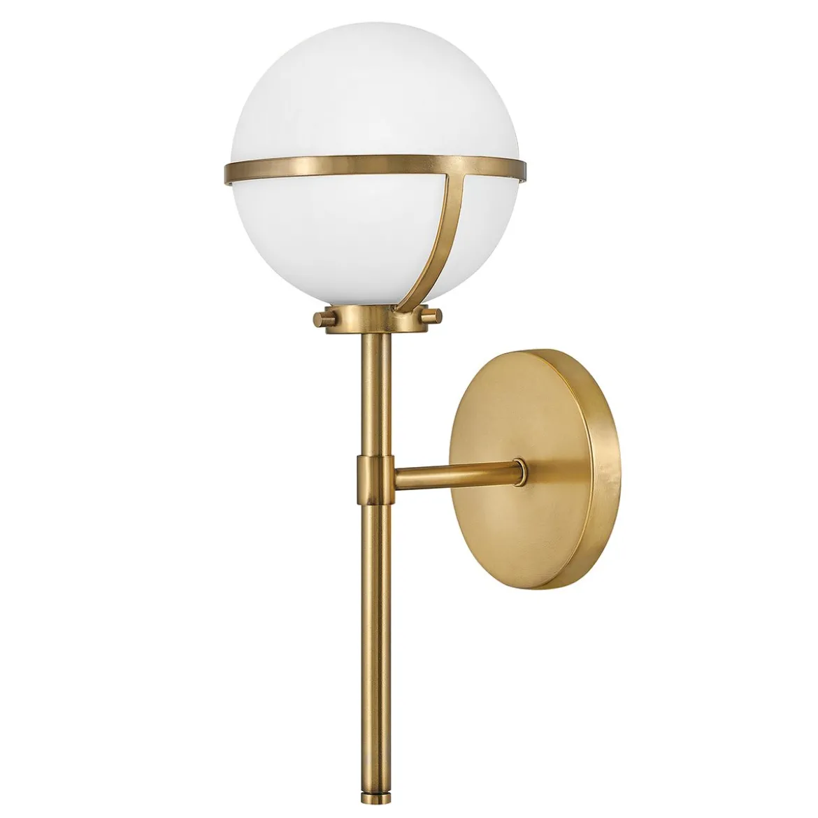Elstead Lighting Hollis Wandleuchte 1-Light Messing Opalglas E14 IP44