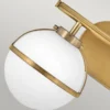 Elstead Lighting Hollis Wandleuchte 2-Light Messing Opalglas E14 IP44