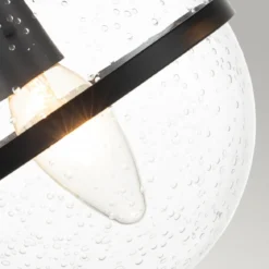 Elstead Lighting Hollis Wandleuchte 2-Light Schwarz Klarglas E14 IP44