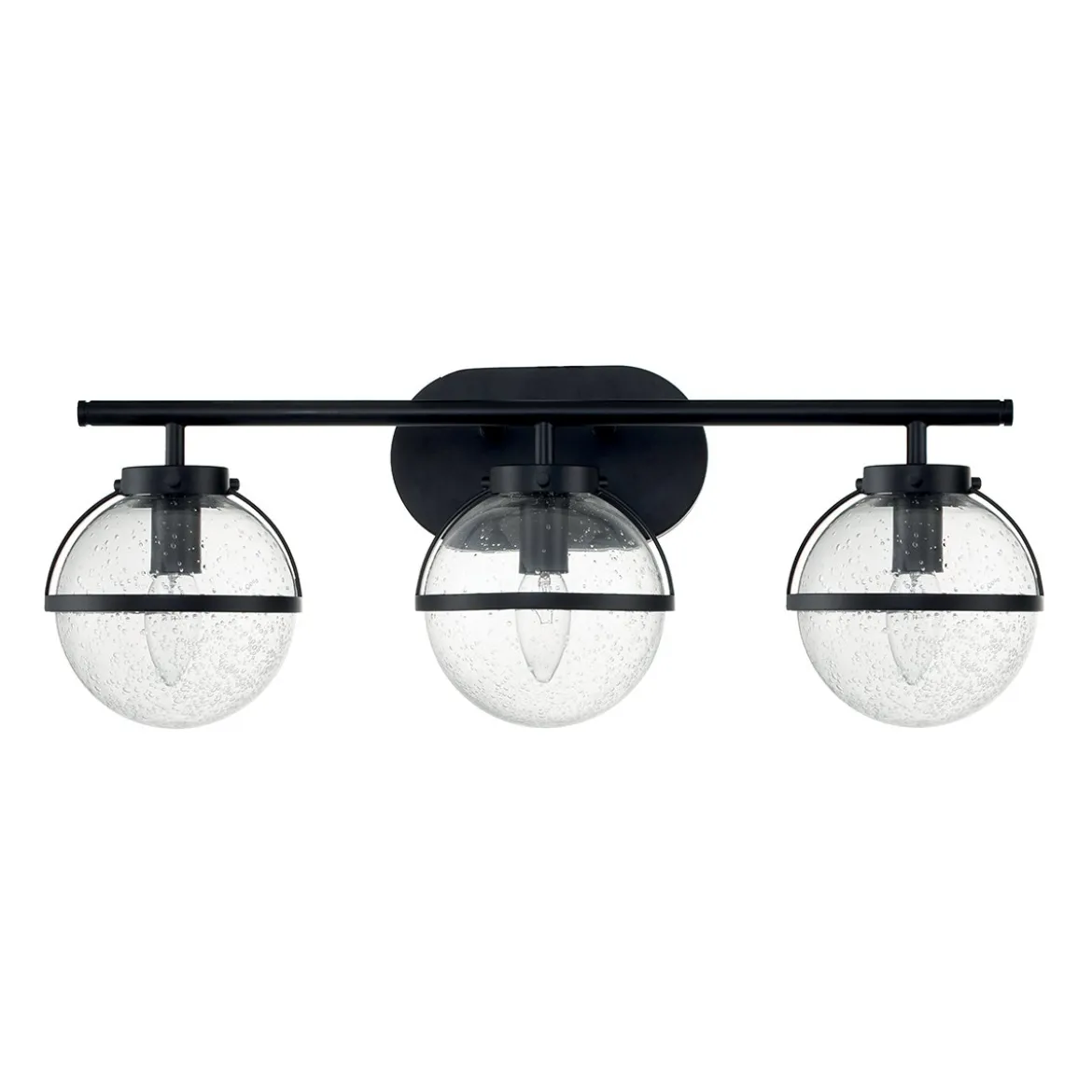 Elstead Lighting Hollis Wandleuchte 3-Light Schwarz Klarglas E14 IP44