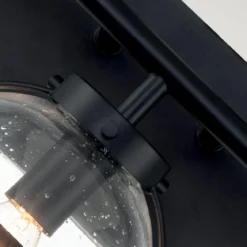 Elstead Lighting Hollis Wandleuchte 3-Light Schwarz Klarglas E14 IP44