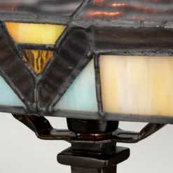Elstead Lighting Holmes Tischleuchte Mini 1-Light Tiffany-Stil Bronze E14