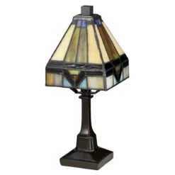 Elstead Lighting Holmes Tischleuchte Mini 1-Light Tiffany-Stil Bronze E14