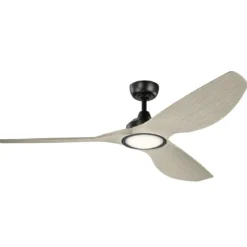 Elstead Lighting Imari Deckenventilator LED Schwarz Walnuss