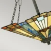 Elstead Lighting Inglenook Pendelleuchte 3-Light Up Tiffany-Stil Bronze E27