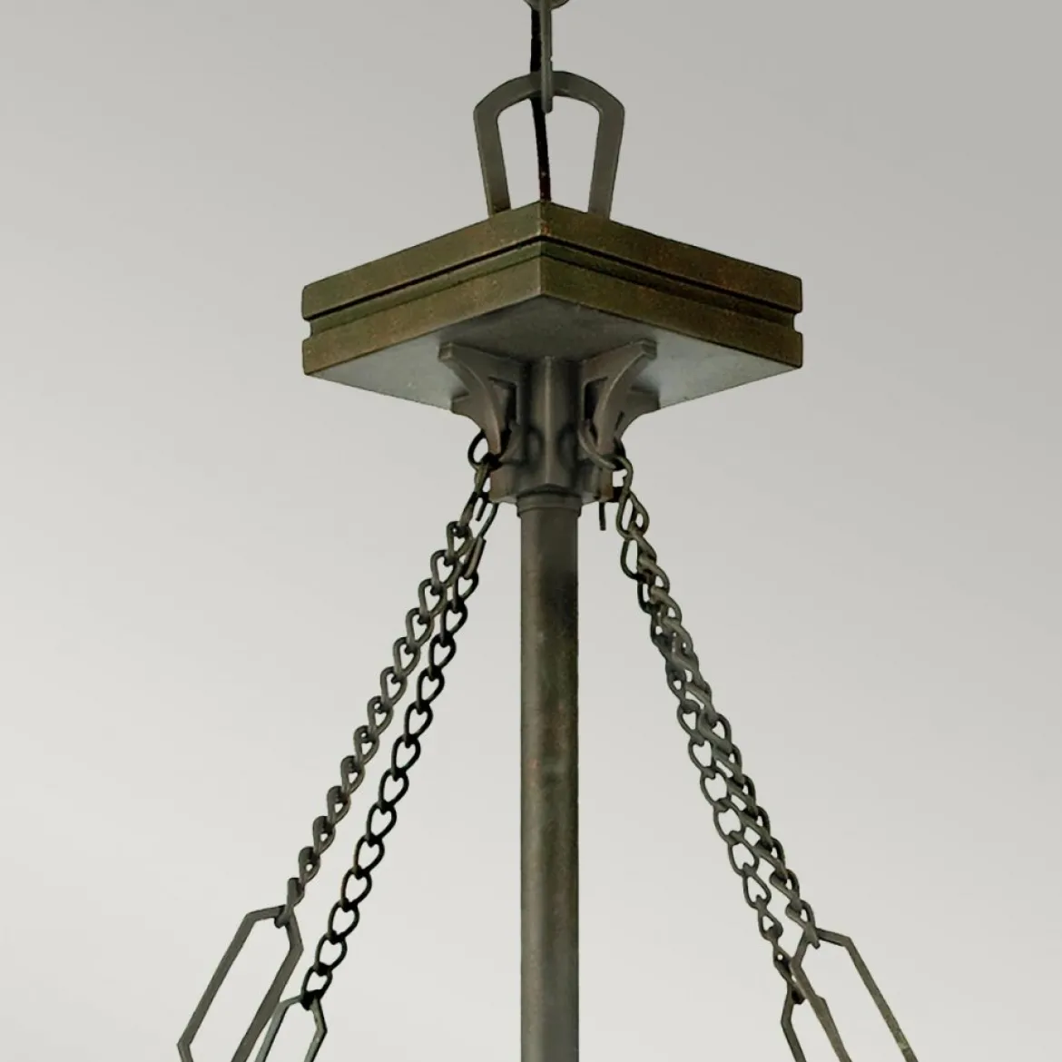 Elstead Lighting Inglenook Pendelleuchte 3-Light Up Tiffany-Stil Bronze E27