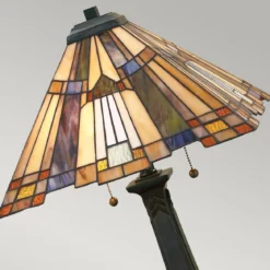 Elstead Lighting Inglenook Tischleuchte 2-Light Tiffany-Stil Bronze E27