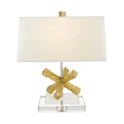 Elstead Lighting Jackson 1-Light Tischleuchte Gold 1-flammig E27 46cm