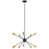 Elstead Lighting Jax 10-Light Kronleuchter Schwarz Gold 10-flammig G9 3000K