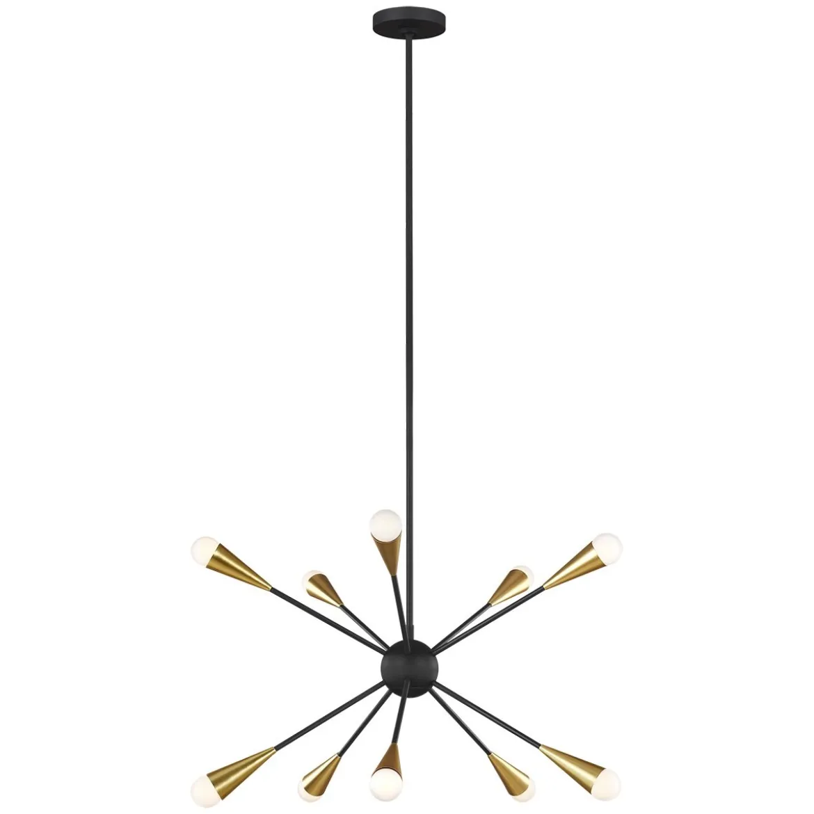 Elstead Lighting Jax 10-Light Kronleuchter Schwarz Gold 10-flammig G9 3000K