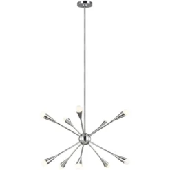 Elstead Lighting Jax 10-Light Kronleuchter Nickel poliert 10-flammig G9 3000K