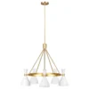 Elstead Lighting Joan 5-Light Kronleuchter Weiss Gold 5-flammig E27