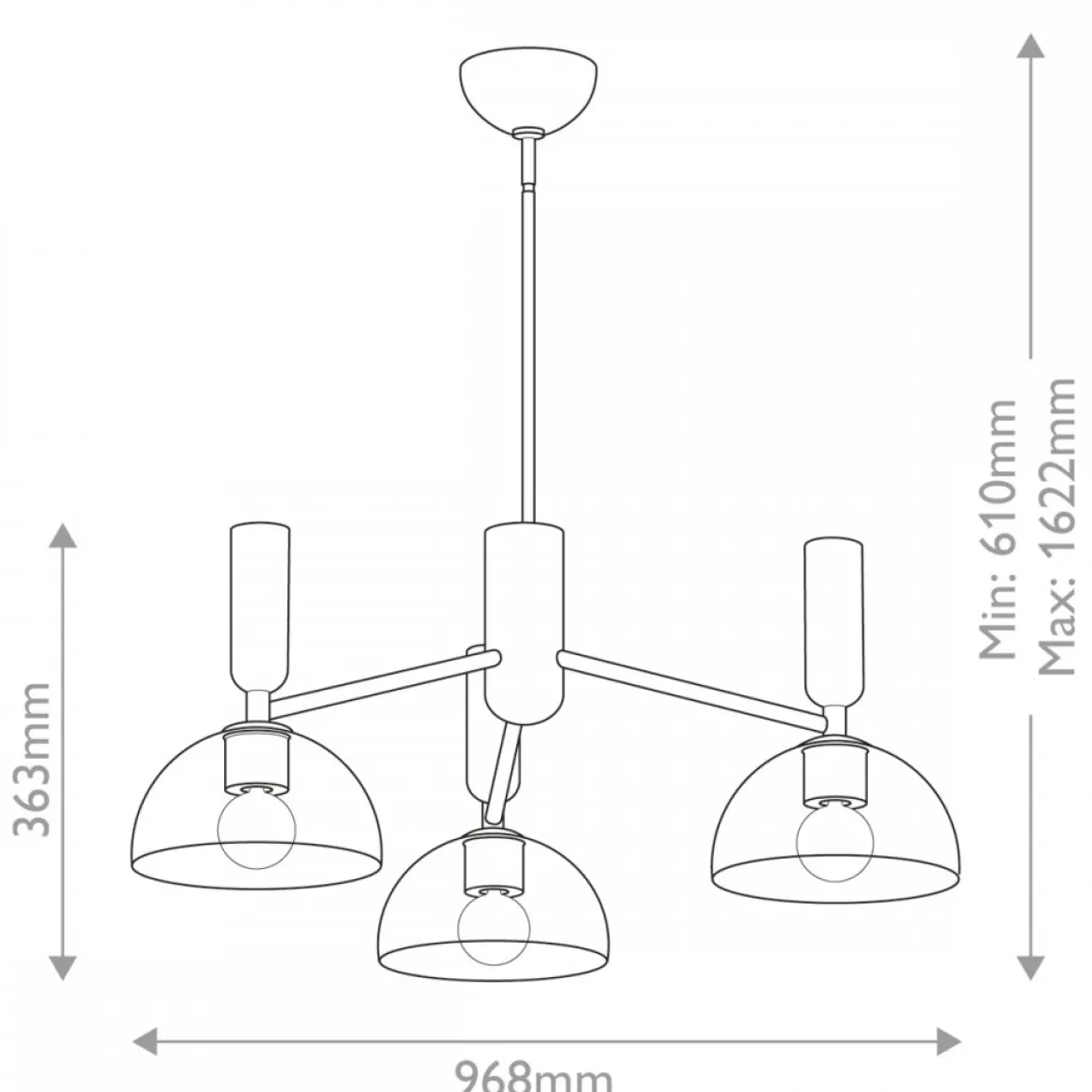 Elstead Lighting Jude Pendelleuchte 3-flammig Gebürstetes Gold