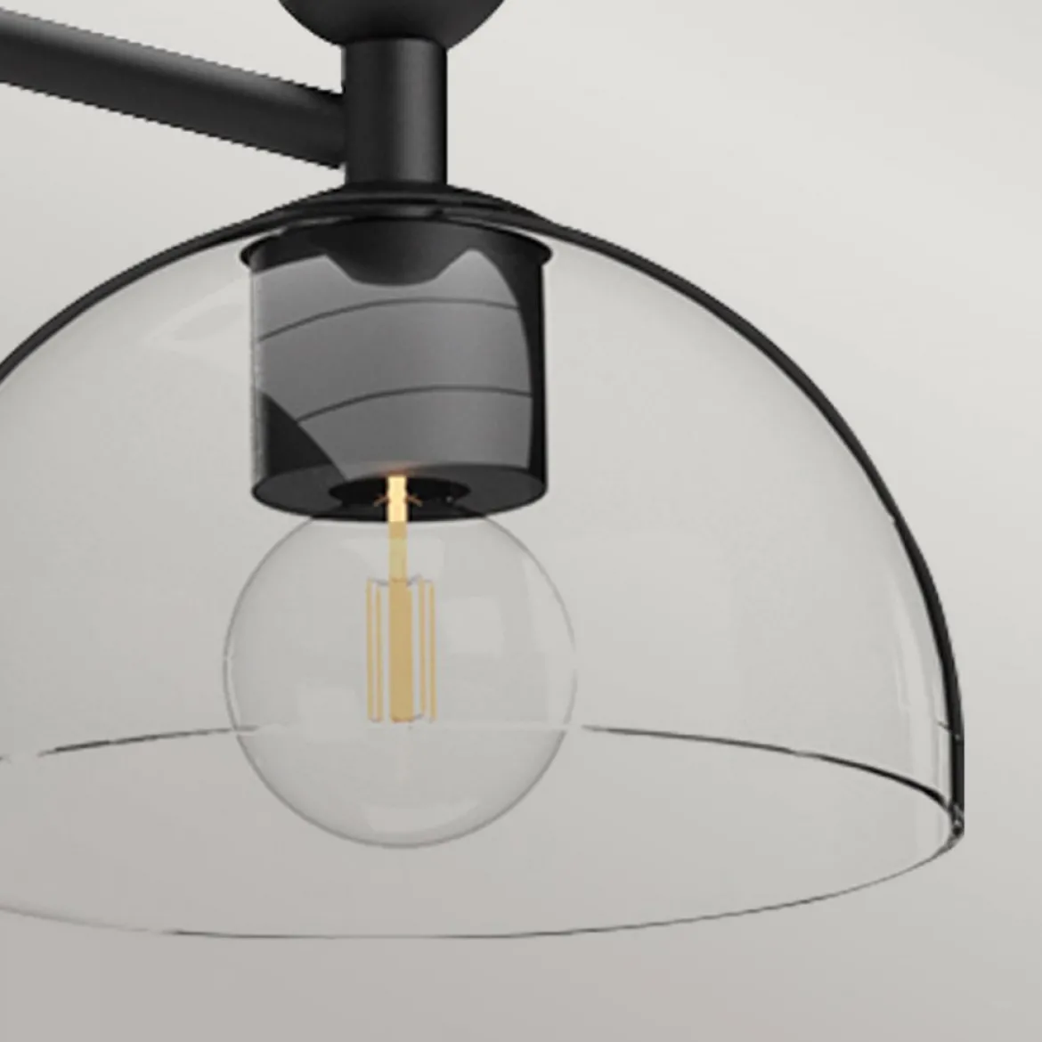 Elstead Lighting Jude Pendelleuchte 3-flammig Schwarz