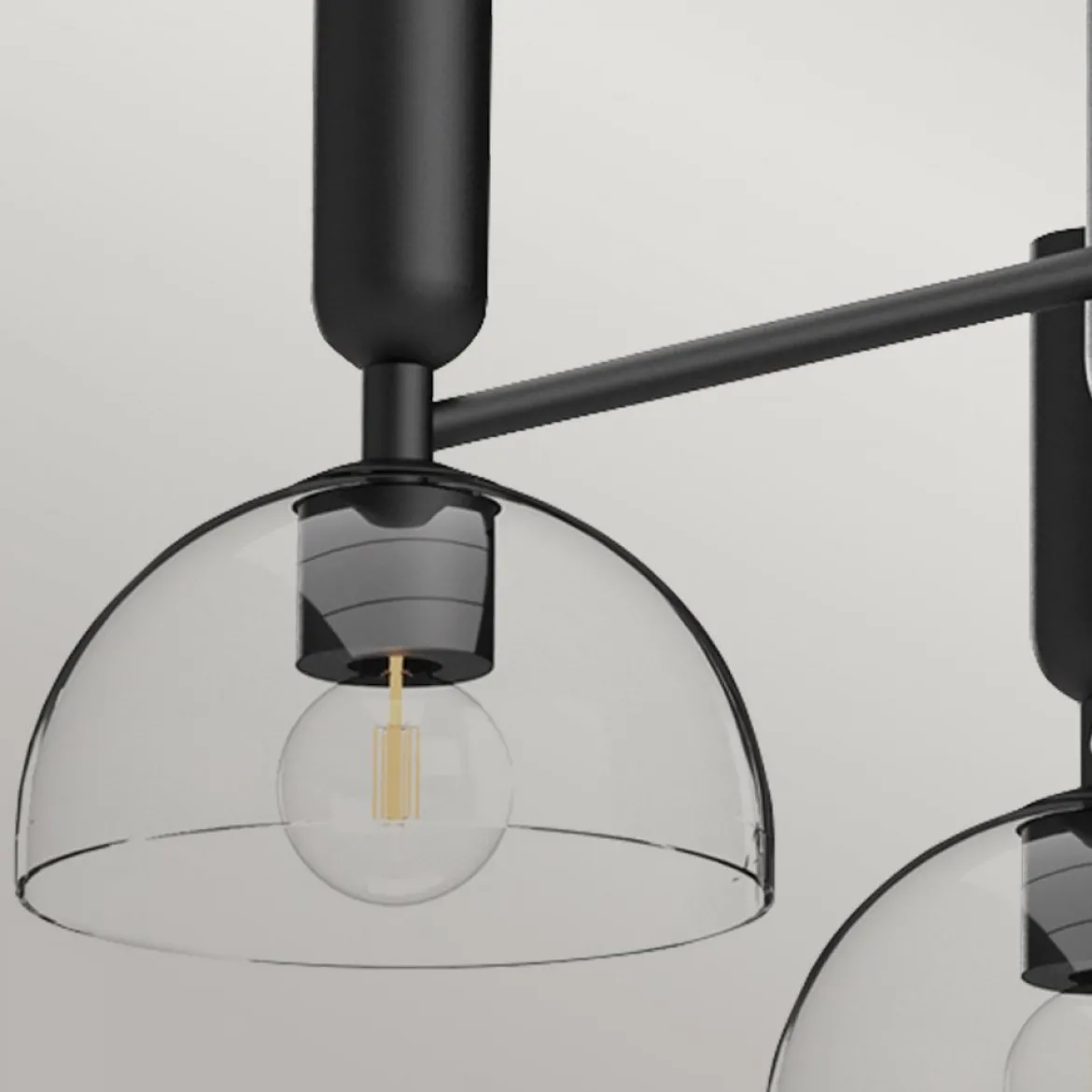 Elstead Lighting Jude Pendelleuchte 3-flammig Schwarz