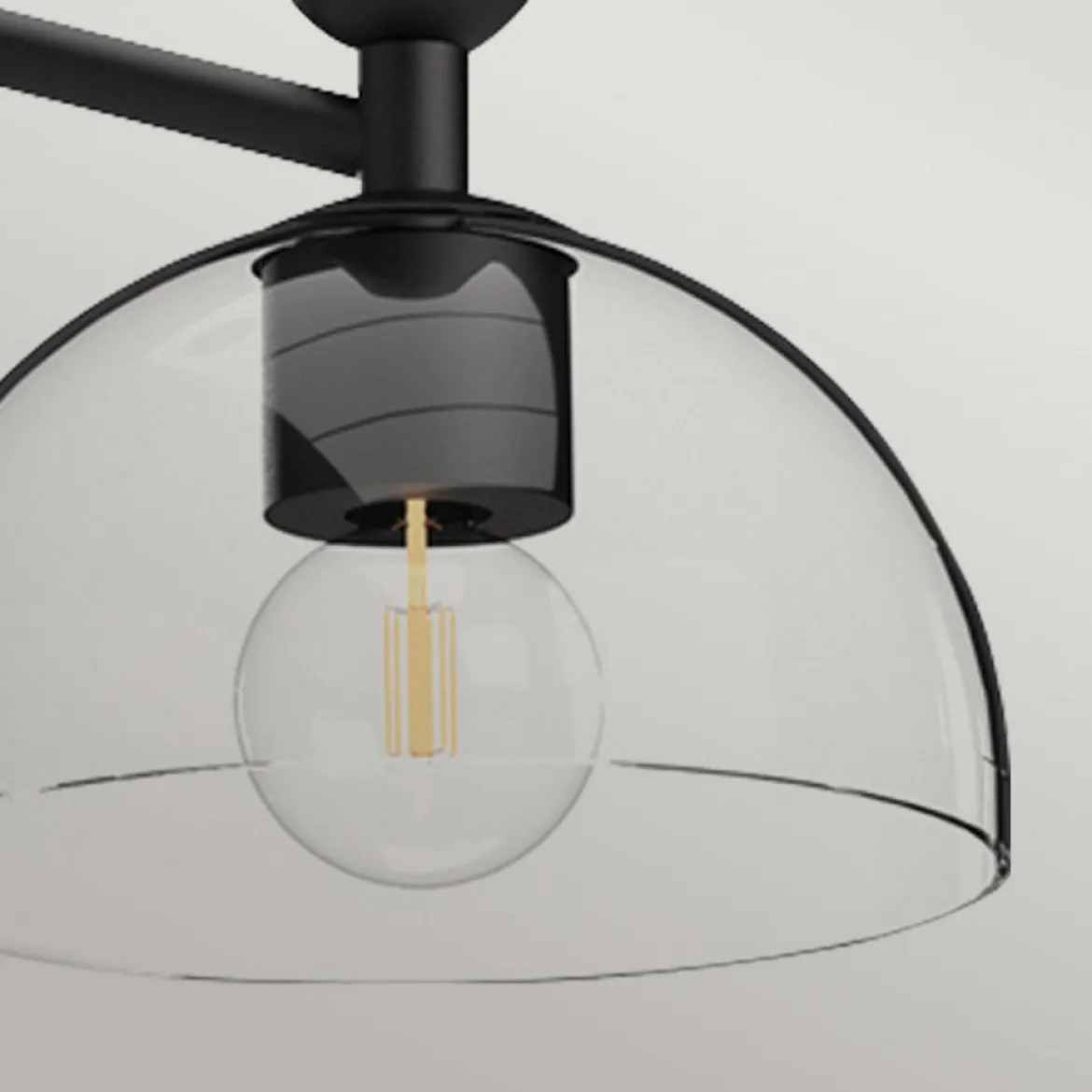 Elstead Lighting Jude Pendelleuchte 3-flammig Schwarz