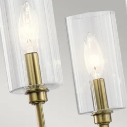 Elstead Lighting Kimrose Kronleuchter 6-Light Messing gebürstet Klarglas E14