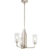 Elstead Lighting Kimrose Kronleuchter 3-Light Nickel poliert Klarglas E14