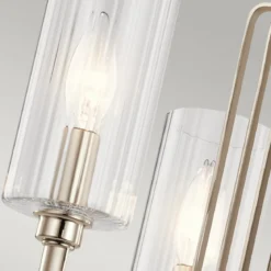 Elstead Lighting Kimrose Kronleuchter 3-Light Nickel poliert Klarglas E14