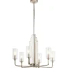 Elstead Lighting Kimrose Kronleuchter 6-Light Nickel poliert Klarglas E14