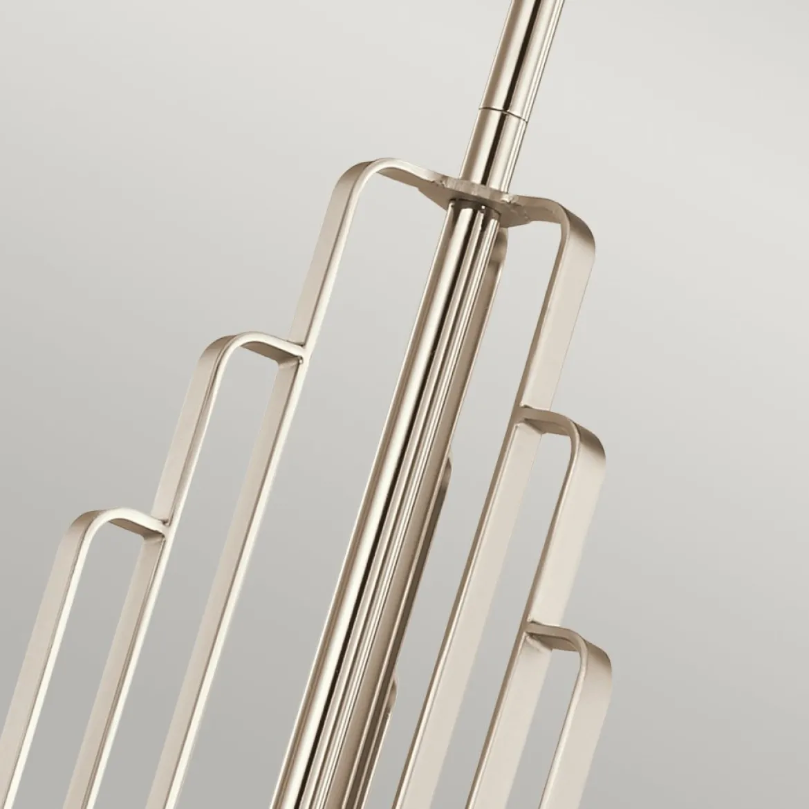 Elstead Lighting Kimrose Kronleuchter 6-Light Nickel poliert Klarglas E14