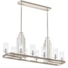 Elstead Lighting Kimrose Kronleuchter linear 10-Light Nickel poliert Klarglas E14