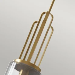 Elstead Lighting Kimrose Pendelleuchte 1-Light Messing gebürstet Klarglas E27
