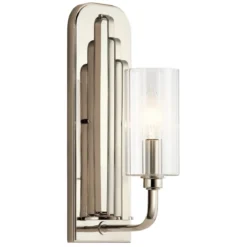 Elstead Lighting Kimrose Wandleuchte 1-Light Nickel poliert Klarglas E14