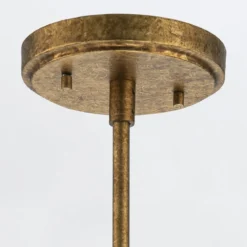 Elstead Lighting Kristy Pendelleuchte 1-flammig Antik Gold Opalglas