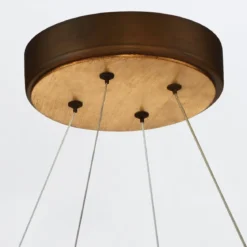 Elstead Lighting Kronleuchter VAUGHAN 610mm Bronze und Gold 3000K