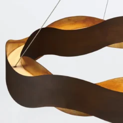 Elstead Lighting Kronleuchter VAUGHAN 610mm Bronze und Gold 3000K