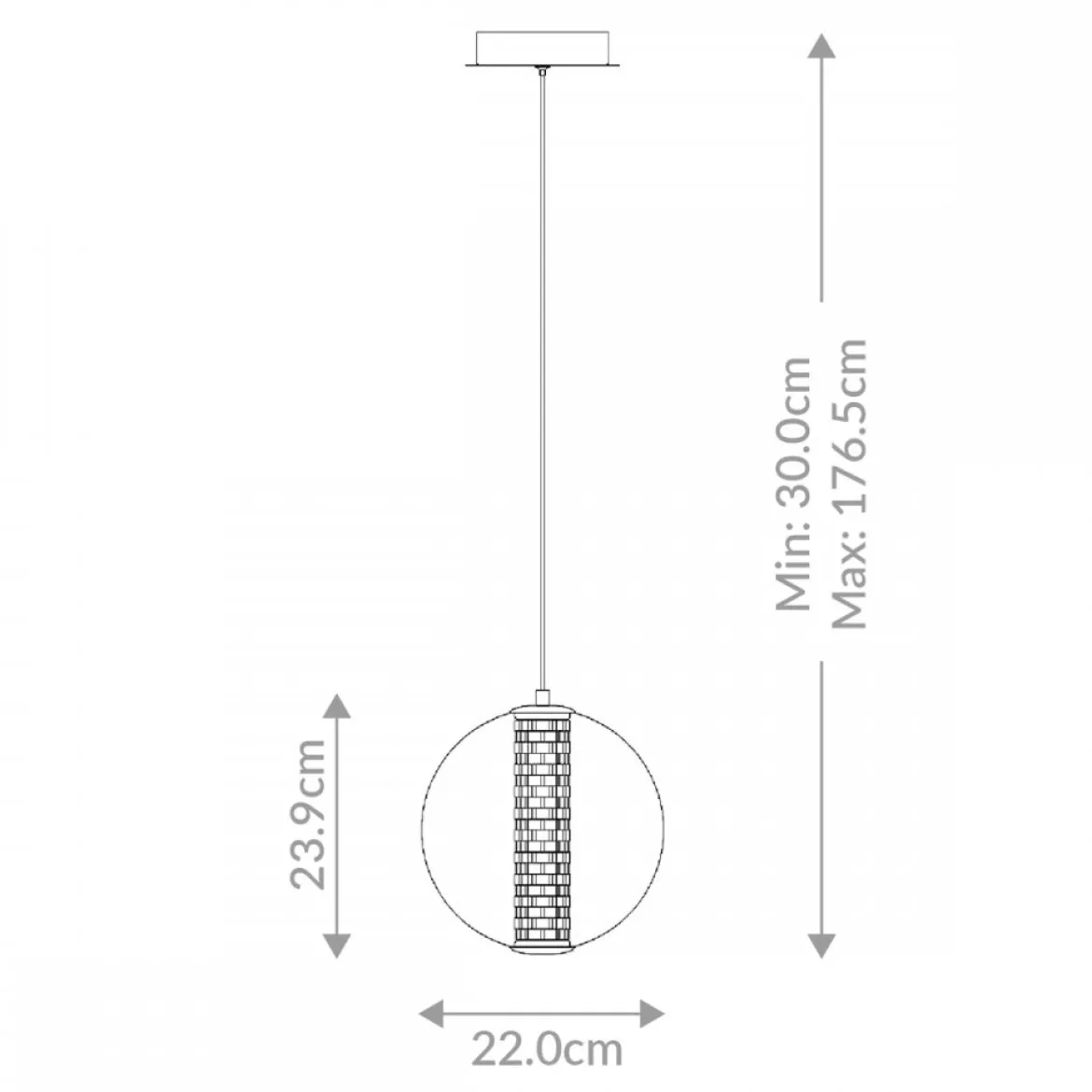 Elstead Lighting LED Pendelleuchte Atomo 1-flammig Gold gebürstet 3000K