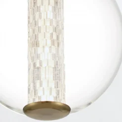 Elstead Lighting LED Pendelleuchte Atomo 1-flammig Gold gebürstet 3000K