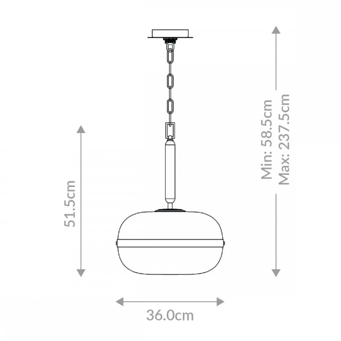 Elstead Lighting LED Pendelleuchte Nottingham 36cm Antikmessing Bernstein